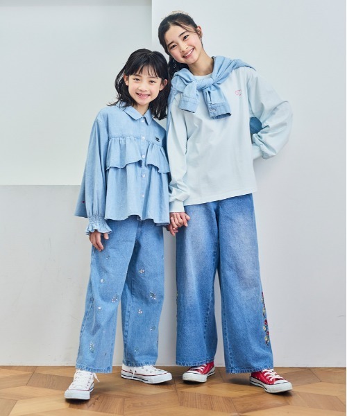 Right-on（ライトオン）の「【Refurbish】ワンポイント刺繍シャツ (キッズ / 通園通学 / シンプル)（シャツ/ブラウス・キッズ・ブラック/ブルー・110/120/130/140/150/160）」の11枚目の写真