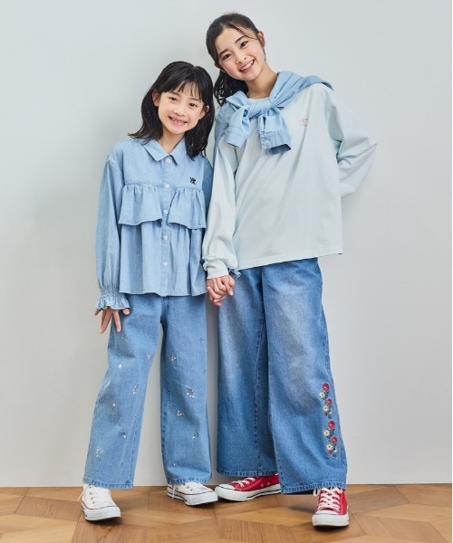 Right-on（ライトオン）の「【Refurbish】ワンポイント刺繍シャツ (キッズ / 通園通学 / シンプル)（シャツ/ブラウス・キッズ・ブラック/ブルー・110/120/130/140/150/160）」の10枚目の写真