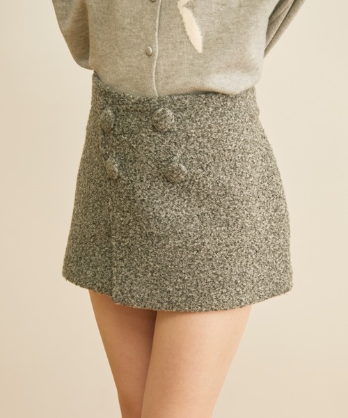 TITTY&CO.（ティティーアンドコー）の「クラシカルボタン付きミニスカート（スカート・レディース・ブラック/グレー・FREE）」の13枚目の写真