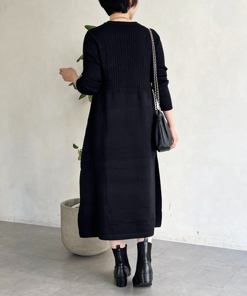 un dix cors(アンディコール)の「重ね着ワンピース(ワンピース・レディース・グレー/ベージュ/ブラック・FREE)」の17枚目の写真