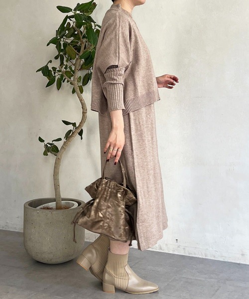 un dix cors(アンディコール)の「重ね着ワンピース(ワンピース・レディース・グレー/ベージュ/ブラック・FREE)」の9枚目の写真