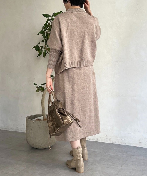 un dix cors(アンディコール)の「重ね着ワンピース(ワンピース・レディース・グレー/ベージュ/ブラック・FREE)」の10枚目の写真