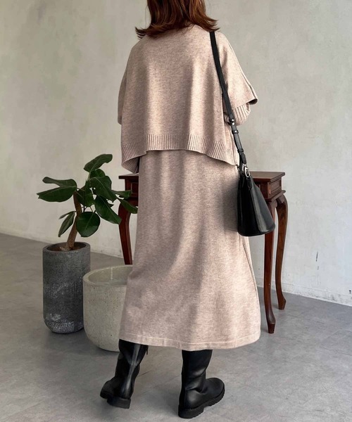 un dix cors(アンディコール)の「重ね着ワンピース(ワンピース・レディース・グレー/ベージュ/ブラック・FREE)」の13枚目の写真