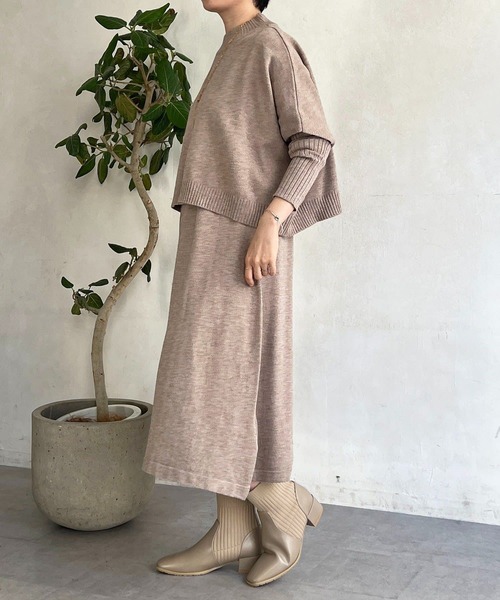 un dix cors(アンディコール)の「重ね着ワンピース(ワンピース・レディース・グレー/ベージュ/ブラック・FREE)」の6枚目の写真