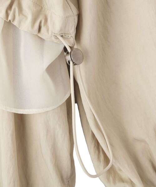 Editt by YECCA VECCA（エディットバイイェッカヴェッカ）の「シアーMIXドロストデザインシャツワンピース（シャツワンピース・レディース・ベージュ/ストライプ/カーキ・FREE）」の5枚目の写真