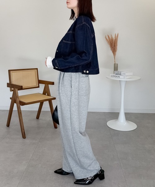 RCD（アールシーディー）の「ショート丈デニムジャケット（デニムジャケット・レディース・ブルー/グレー系その他7/ダークネイビー・LL/M/L）」の15枚目の写真