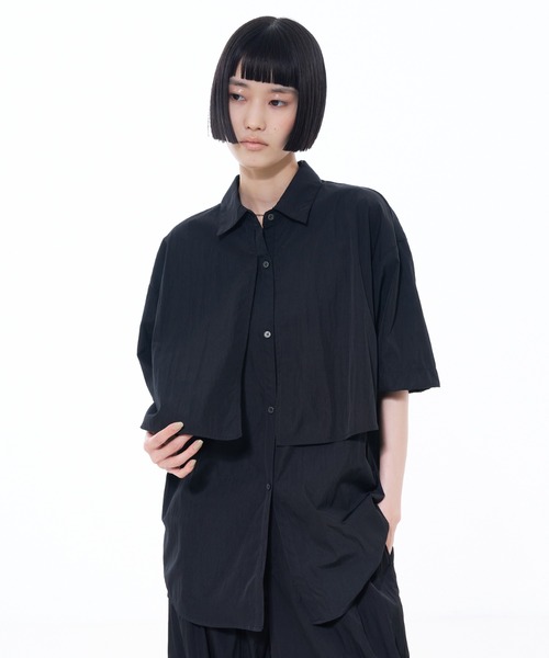 NOMINE(ノミネ)の「ロングヨーク ハーフスリーブ/半袖 シャツ(シャツ/ブラウス・レディース・ピンク/ホワイト/サックスブルー/ブラック/ホワイト系その他/その他・フリー)」の11枚目の写真
