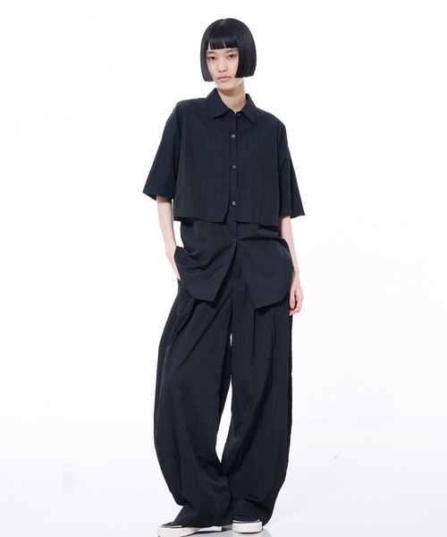 NOMINE(ノミネ)の「ロングヨーク ハーフスリーブ/半袖 シャツ(シャツ/ブラウス・レディース・ピンク/ホワイト/サックスブルー/ブラック/ホワイト系その他/その他・フリー)」の8枚目の写真