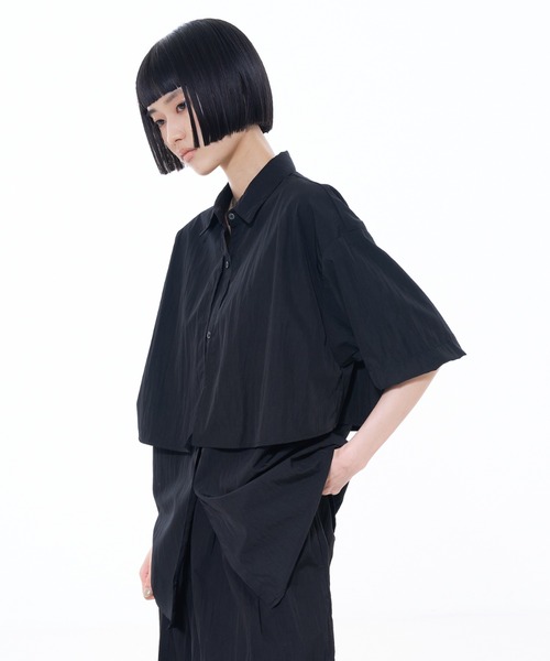 NOMINE(ノミネ)の「ロングヨーク ハーフスリーブ/半袖 シャツ(シャツ/ブラウス・レディース・ピンク/ホワイト/サックスブルー/ブラック/ホワイト系その他/その他・フリー)」の12枚目の写真