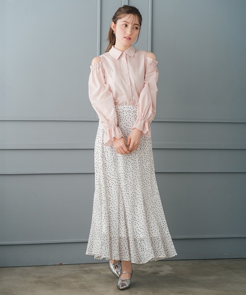 MISCH MASCH(ミッシュマッシュ)の「2026春夏新作 変形マーメイドスカート(スカート・レディース・イエロー/ネイビー/ホワイト×ブラック・S/M)」の11枚目の写真