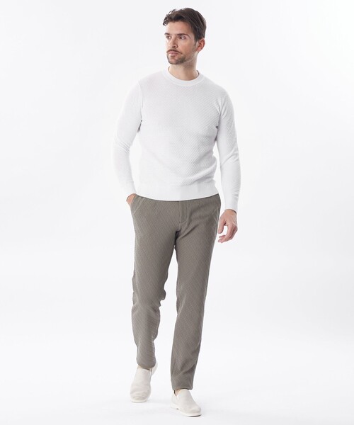 EPOCA UOMO(エポカウォモ)の「*Safari5月号掲載*ブリスタージャカードパンツ(その他パンツ・メンズ・ベージュ系その他5/ブラック・46/48)」の5枚目の写真