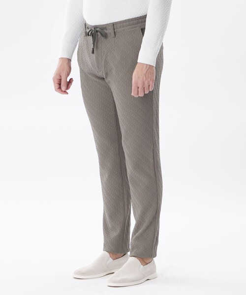 EPOCA UOMO(エポカウォモ)の「*Safari5月号掲載*ブリスタージャカードパンツ(その他パンツ・メンズ・ベージュ系その他5/ブラック・46/48)」の7枚目の写真