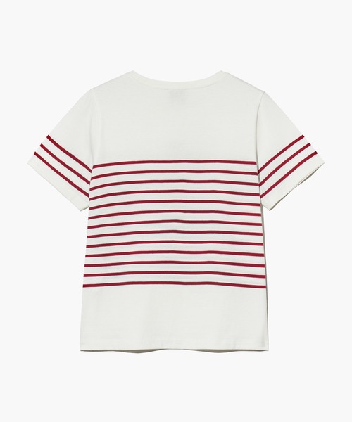 MARITHE + FRANCOIS GIRBAUD(マリテフランソワジルボー)の「W STRIPE TEE(Tシャツ/カットソー・レディース・ホワイト×レッド/ホワイト・MEDIUM/SMALL)」の7枚目の写真