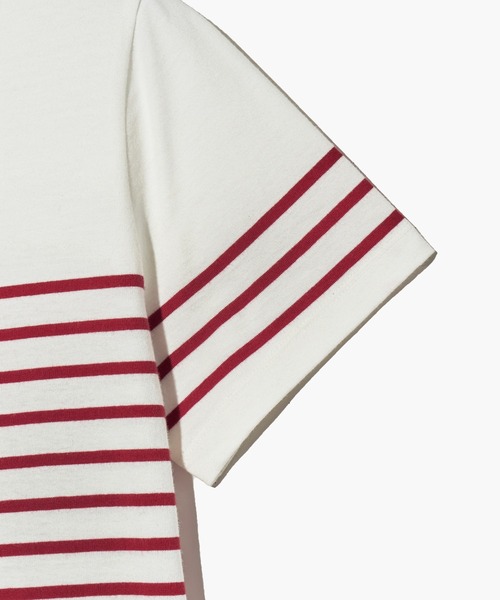 MARITHE + FRANCOIS GIRBAUD(マリテフランソワジルボー)の「W STRIPE TEE(Tシャツ/カットソー・レディース・ホワイト×レッド/ホワイト・MEDIUM/SMALL)」の9枚目の写真