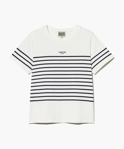 MARITHE + FRANCOIS GIRBAUD(マリテフランソワジルボー)の「W STRIPE TEE(Tシャツ/カットソー・レディース・ホワイト×レッド/ホワイト・MEDIUM/SMALL)」の14枚目の写真