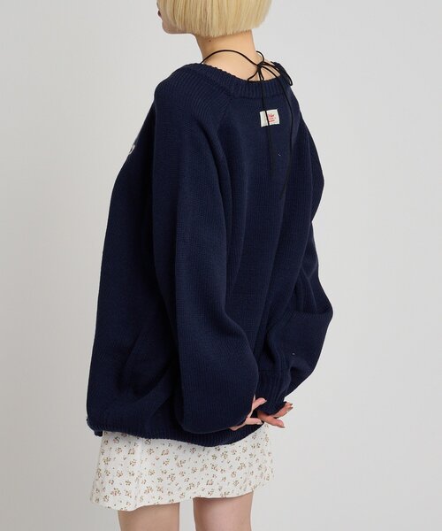 w closet（ダブルクローゼット）の「メッセージニット（ニット/セーター・レディース・アイボリー/ピンク/ネイビー/イエロー・FREE）」の6枚目の写真