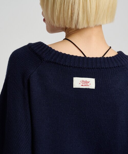 w closet（ダブルクローゼット）の「メッセージニット（ニット/セーター・レディース・アイボリー/ピンク/ネイビー/イエロー・FREE）」の8枚目の写真