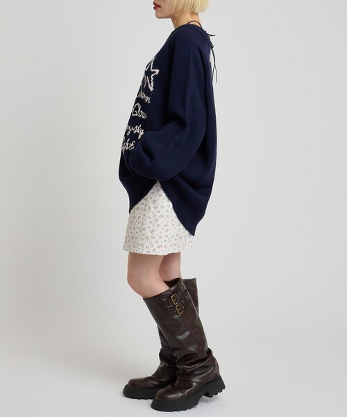 w closet（ダブルクローゼット）の「メッセージニット（ニット/セーター・レディース・アイボリー/ピンク/ネイビー/イエロー・FREE）」の11枚目の写真