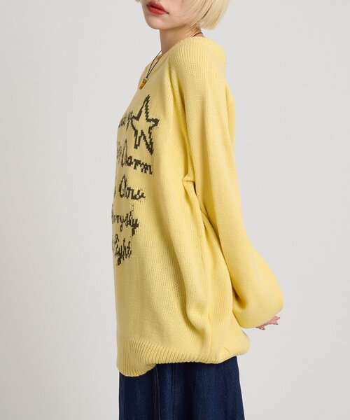 w closet（ダブルクローゼット）の「メッセージニット（ニット/セーター・レディース・アイボリー/ピンク/ネイビー/イエロー・FREE）」の17枚目の写真