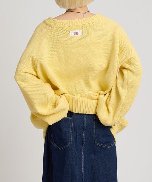 w closet（ダブルクローゼット）の「メッセージニット（ニット/セーター・レディース・アイボリー/ピンク/ネイビー/イエロー・FREE）」の18枚目の写真