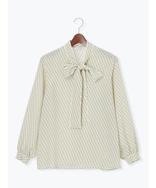 Te chichi（テチチ）の「パターンアソートボウタイブラウス《2026 spring catalog item》（シャツ/ブラウス・レディース・オフホワイト/ブルー/イエロー/ネイビー・F）」の5枚目の写真