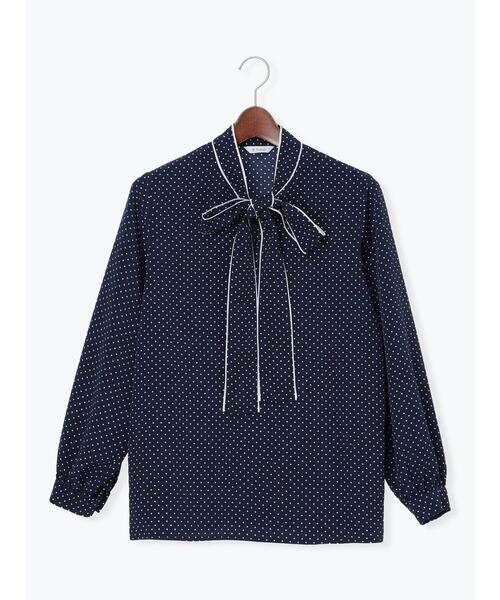 Te chichi（テチチ）の「パターンアソートボウタイブラウス《2026 spring catalog item》（シャツ/ブラウス・レディース・オフホワイト/ブルー/イエロー/ネイビー・F）」の7枚目の写真