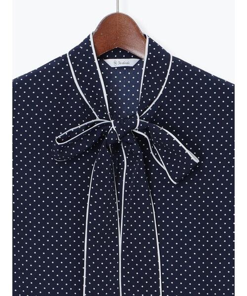 Te chichi（テチチ）の「パターンアソートボウタイブラウス《2026 spring catalog item》（シャツ/ブラウス・レディース・オフホワイト/ブルー/イエロー/ネイビー・F）」の9枚目の写真