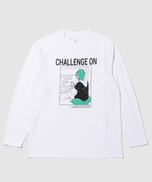 【T-GRAPHICS/ティーグラフィックス】速乾チームロゴ ラインアート クルーネック ロングスリーブTシャツ