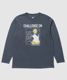 【T-GRAPHICS/ティーグラフィックス】速乾チームロゴ ラインアート クルーネック ロングスリーブTシャツ
