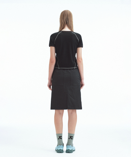 Rest&Recreation(レストアンドレクリエーション)の「WAFFLE RAGLAN T-SHIRT - BLACK(Tシャツ/カットソー・レディース・その他・LARGE/SMALL)」の5枚目の写真