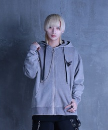 Amilige（アミリージュ）の「クロスプリントZIPパーカー（パーカー）」