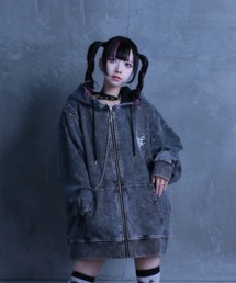 Amilige（アミリージュ）の「クロスプリントZIPパーカー（パーカー）」