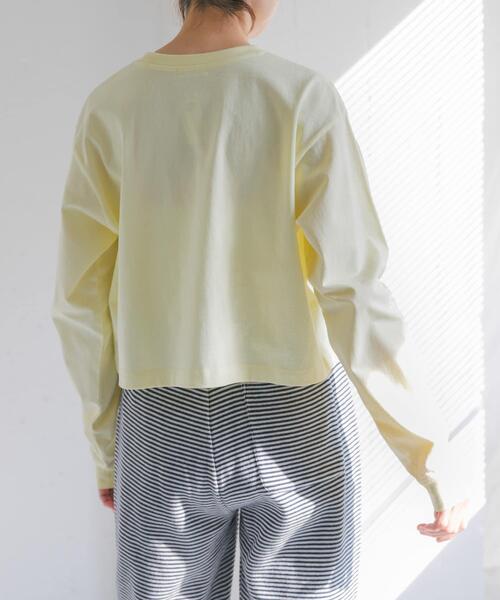 FORK&SPOON(フォークアンドスプーン)の「FORK&SPOON スリーブロゴクロップドTシャツ(Tシャツ/カットソー・レディース・オフホワイト/イエロー系その他・1)」の14枚目の写真