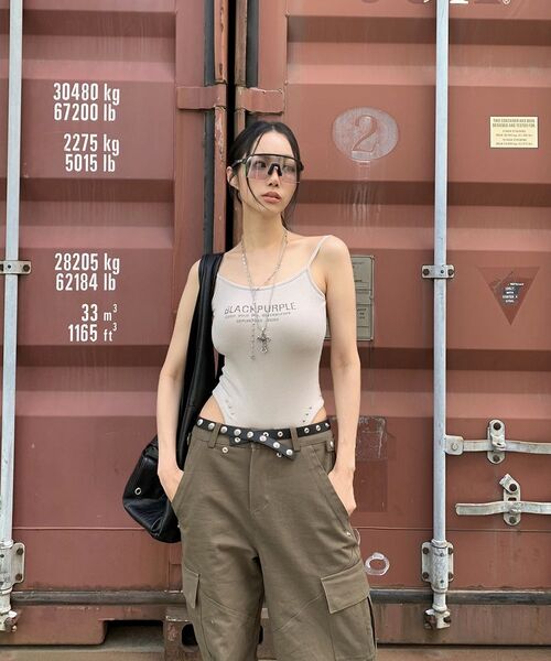 BLACKPURPLE(ブラックパープル)の「マックスポート ビキ バッグ MaxxPort Vicky Bag_Crack Black(ショルダーバッグ・レディース・ブラック・FREE)」の5枚目の写真