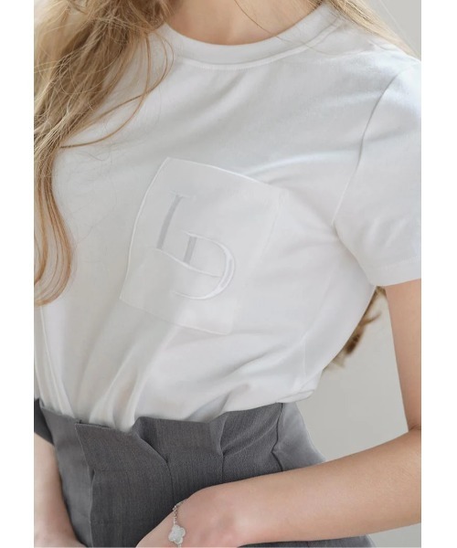 LUDICRUM（ルーディクルム）の「LD Embroidery Tshirt（Tシャツ/カットソー・レディース・ブラック/オフホワイト/グレー・FREE）」の5枚目の写真