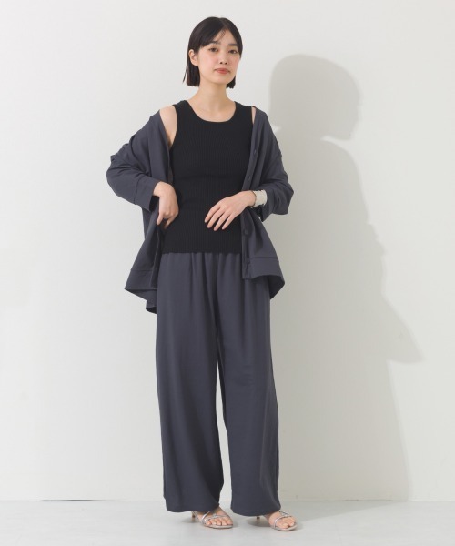 OMNES(オムネス)の「横編みリブタンクトップ(タンクトップ・レディース・オートミール/ライトグレー/アイボリー/ブラック・FREE)」の13枚目の写真