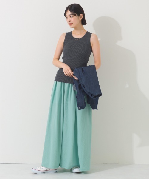 OMNES(オムネス)の「横編みリブタンクトップ(タンクトップ・レディース・オートミール/ライトグレー/アイボリー/ブラック・FREE)」の18枚目の写真