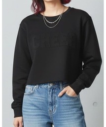 CHEER（チアー）の「ショート丈エンボスデザイン裏ファートレーナー（スウェット）」