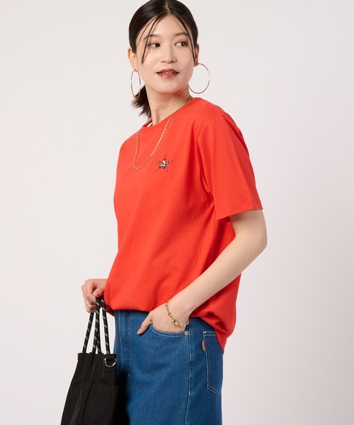 Arnold Palmer(アーノルドパーマー)の「スターモチーフ シェア Tシャツ(Tシャツ/カットソー・レディース・オレンジ/ホワイト・LL/L/M/S/XS)」の2枚目の写真