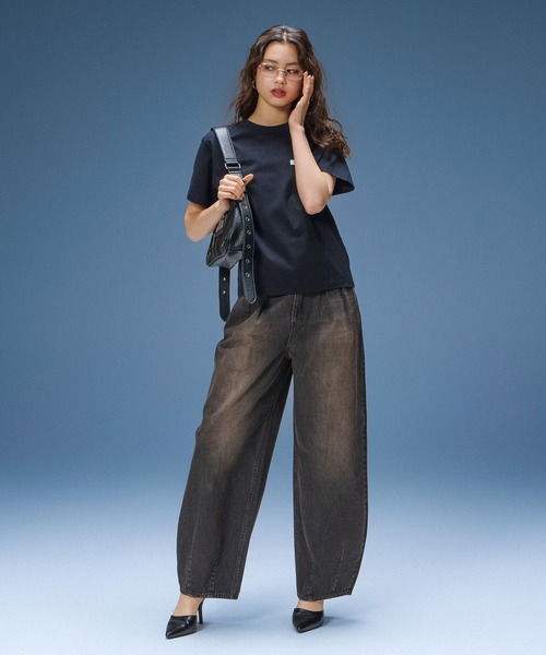 X-girl（エックスガール）の「XG EMBLEM BUCKLE PANELED SHOULDER BAG（ショルダーバッグ・レディース・ブラック/ピンク・ONE SIZE）」の12枚目の写真