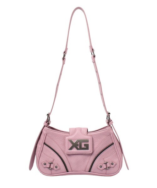 X-girl（エックスガール）の「XG EMBLEM BUCKLE PANELED SHOULDER BAG（ショルダーバッグ・レディース・ブラック/ピンク・ONE SIZE）」の14枚目の写真