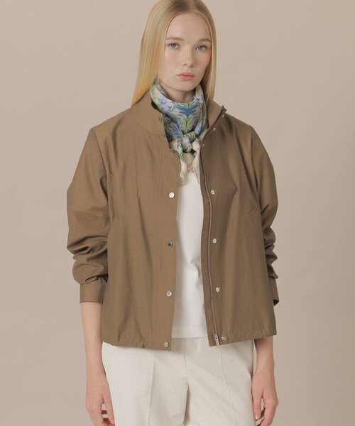 MACKINTOSH LONDON（マッキントッシュ ロンドン）の「【婦人画報4月号掲載】シルケットタフタショートコート（その他アウター・レディース・ベージュ/イエロー/ブラウン・38/40）」の2枚目の写真