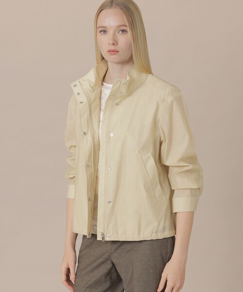 MACKINTOSH LONDON（マッキントッシュ ロンドン）の「【婦人画報4月号掲載】シルケットタフタショートコート（その他アウター・レディース・ベージュ/イエロー/ブラウン・38/40）」の3枚目の写真