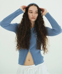 CLANE（クラネ）の「SHEER HOODED KNIT CARDIGAN（パーカー）」