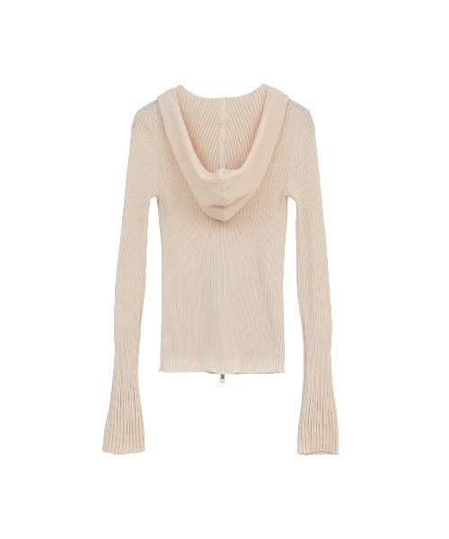 SHEER HOODED KNIT CARDIGAN（パーカー）｜CLANE（クラネ）の