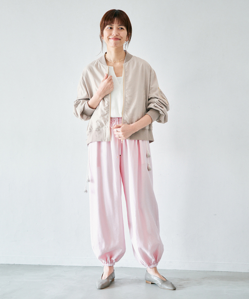 IENA（イエナ）の「ウォッシャブル ライトエアリーMA-1（MA-1・レディース・アイボリー・FREE）」の3枚目の写真