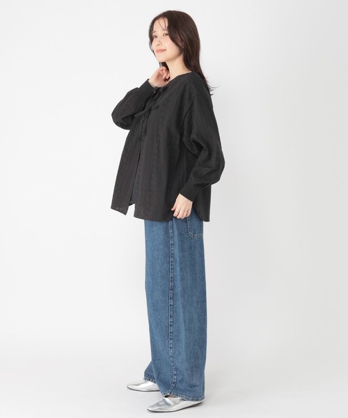 studio CLIP（スタディオクリップ）の「ダブルフロントレースドッキングプルオーバー（Tシャツ/カットソー・レディース・オフホワイト/ラベンダー/ブラック/ライトグリーン・FREE）」の15枚目の写真