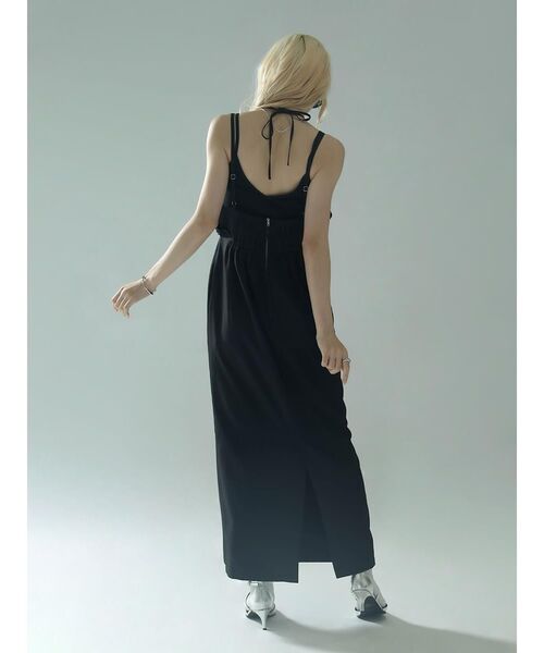 :ETHROF（イーサオブ）の「CORD EMBROIDERY BUSTIER LAYERED DRESS（ワンピース・レディース・ブラック・MEDIUM）」の6枚目の写真