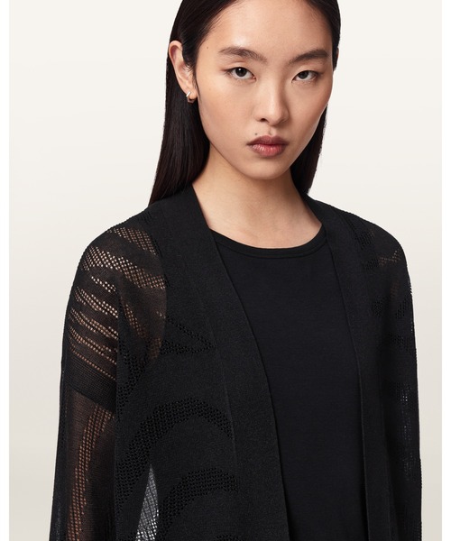 ALLSAINTS（オールセインツ）の「MISHA LONG SLEEVED CROPPED CARDIGAN | MISHA 長袖 クロップド カーディガン（カーディガン/ボレロ・レディース・ブラック・S/M/L/XS）」の5枚目の写真