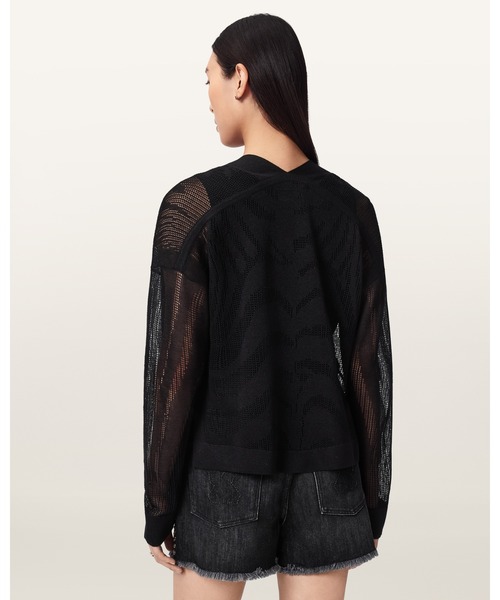 ALLSAINTS（オールセインツ）の「MISHA LONG SLEEVED CROPPED CARDIGAN | MISHA 長袖 クロップド カーディガン（カーディガン/ボレロ・レディース・ブラック・S/M/L/XS）」の6枚目の写真